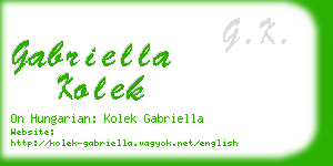 gabriella kolek business card